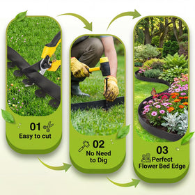 AHEONLAR weather resistant edging withstands yard conditions for neat landscaping year round.