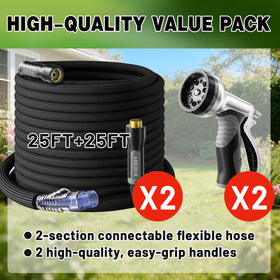 Aheroi hose split into two 25ft sections for multitasking
