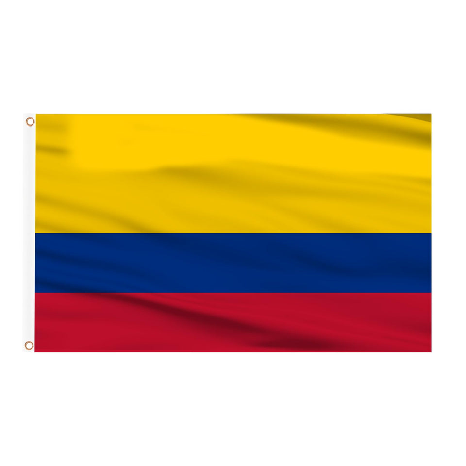 AhfuLife Colombia flag 3x5ft front view with vivid outdoor-ready colors
