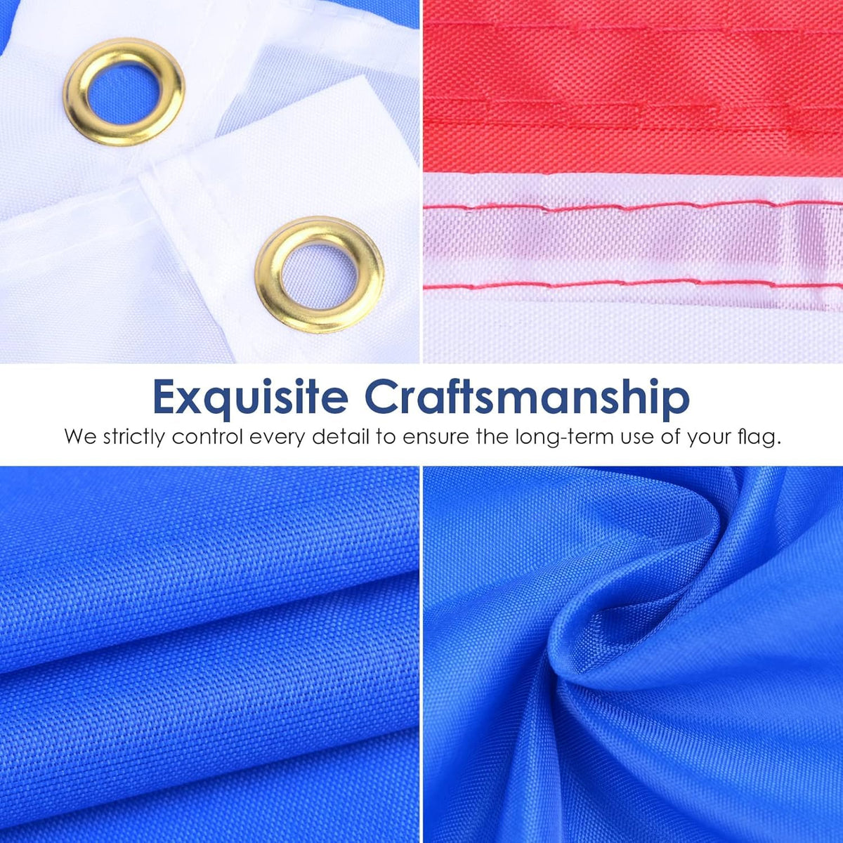 AhfuLife Dominican flag 3x5ft brass eyelets enable reliable hanging at events