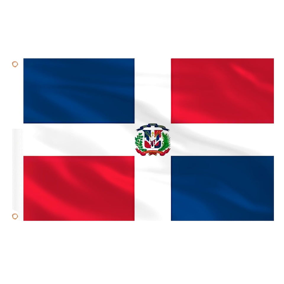 AhfuLife Dominican flag 3x5ft with double-stitched edge for durable outdoor display