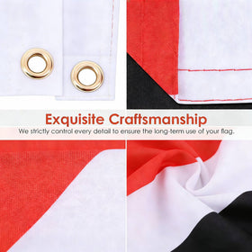 AhfuLife Egypt flag fade-resistant polyester keeps colors bold.