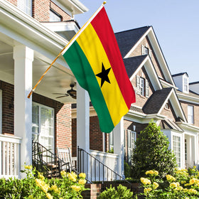 AhfuLife Ghana flag brass eyelets for sturdy hanging