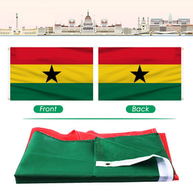 AhfuLife Ghana flag canvas header for secure mounting