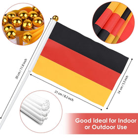 AhfuLife handheld flags double-sided fabric for clear visibility from all angles.