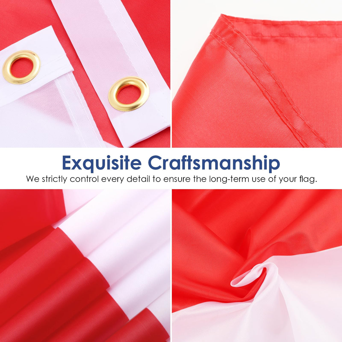 AhfuLife flag with brass eyelets for quick secure mounting on standard poles