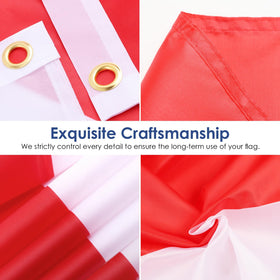 AhfuLife flag with brass eyelets for quick secure mounting on standard poles