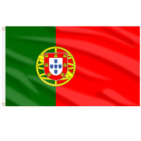 AhfuLife Portugal flag 3x5ft outdoors with brass eyelets for sturdy mounting.