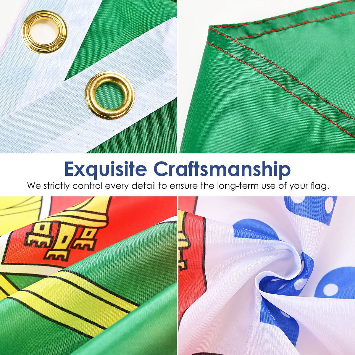 AhfuLife Portugal flag 3x5ft ideal for World Cup outdoor decorations.