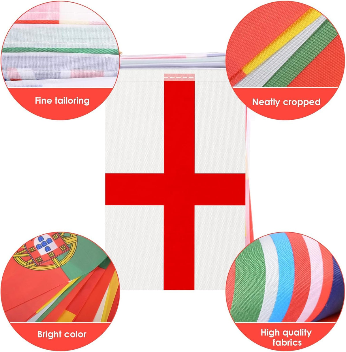 AhfuLife weather-resistant polyester flags for all-weather use.