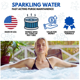 Jet line cleaning with eight purges supports tubs up to 400 gallons.