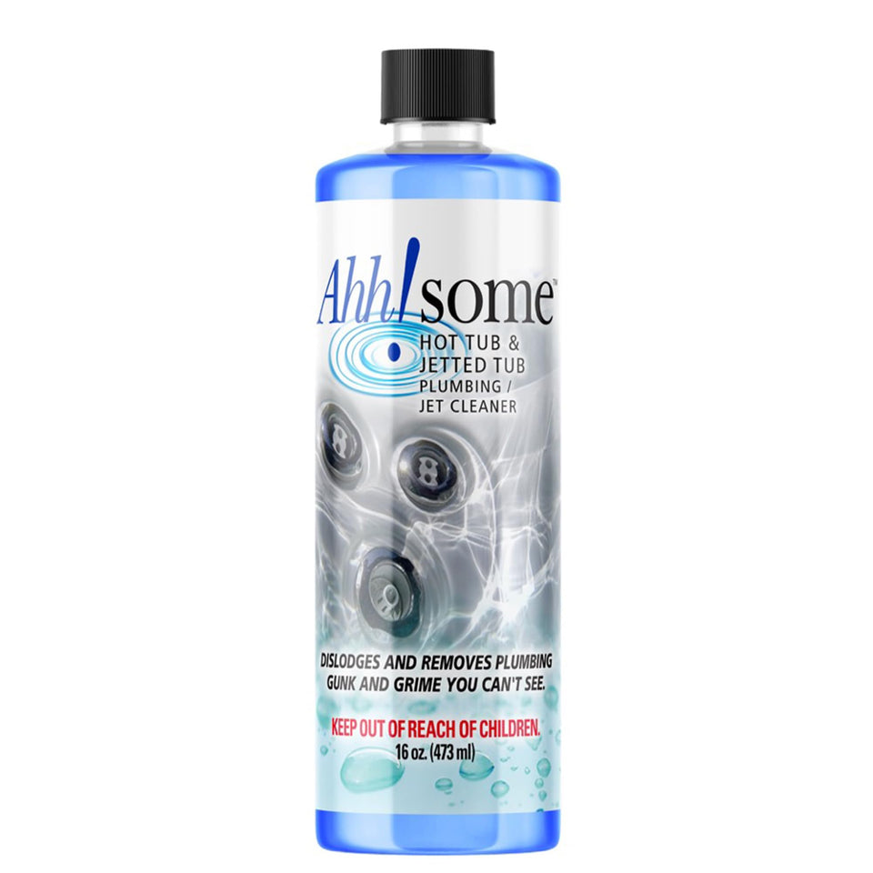 Ahh-Some jetted tub cleaner bottle highlights powerful formula for spa cleaning