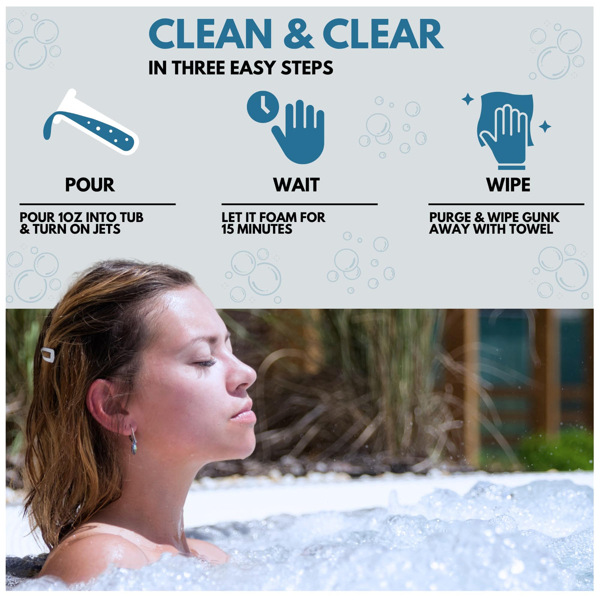 Ahh-Some septic-safe formula label signals safe spa cleaning