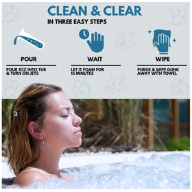 Ahh-Some septic-safe formula label signals safe spa cleaning