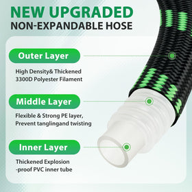 Ahititi garden hose 50ft no kink design reduces tangles