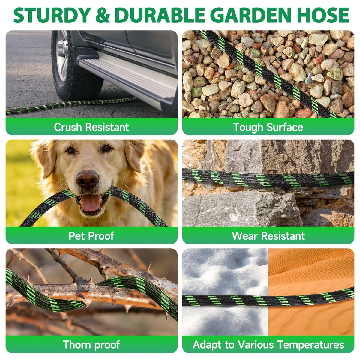 Ahititi garden hose lightweight at about 4 pounds for easy handling