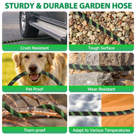 Ahititi garden hose lightweight at about 4 pounds for easy handling
