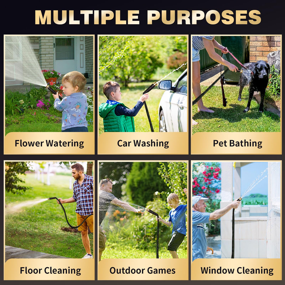Ahititi garden hose no kink prevents tangling during chores.