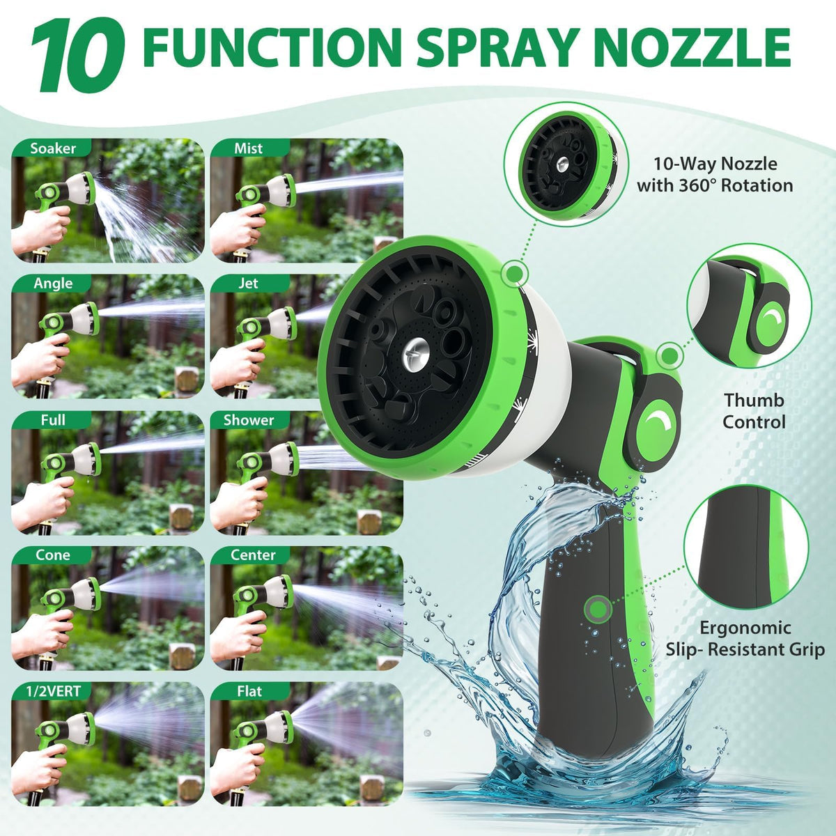 Ahititi garden hose ideal for yard, patio, and car wash tasks