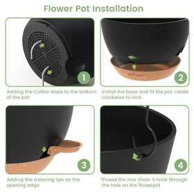 AHJZO 12-inch diameter planters with ample growing space