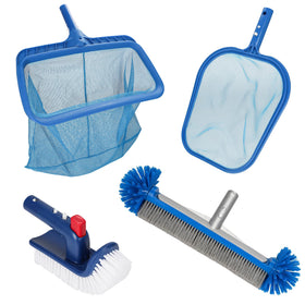Ahomdoo heavy-duty leaf skim net ready for easy debris pickup
