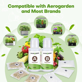 Ahopegarden 800ml A&B nutrients being mixed with water for hydroponics.