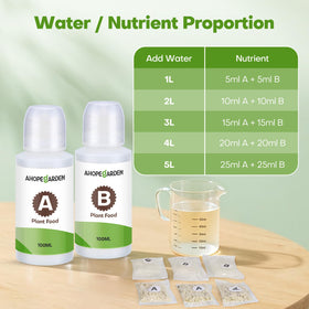 Ahopegarden 800ml A&B compatible with AeroGarden and hydroponics.