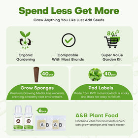 Ahopegarden enhanced grow sponges promote robust root development and quick germination