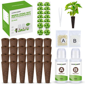 Ahopegarden hydroponics pods kit all-in-one, compatible with Aerogarden, for easy indoor herbs