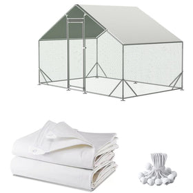 Ahpuhtan chicken coop cover 11.3x6.3 ft shields your run from rain and sun
