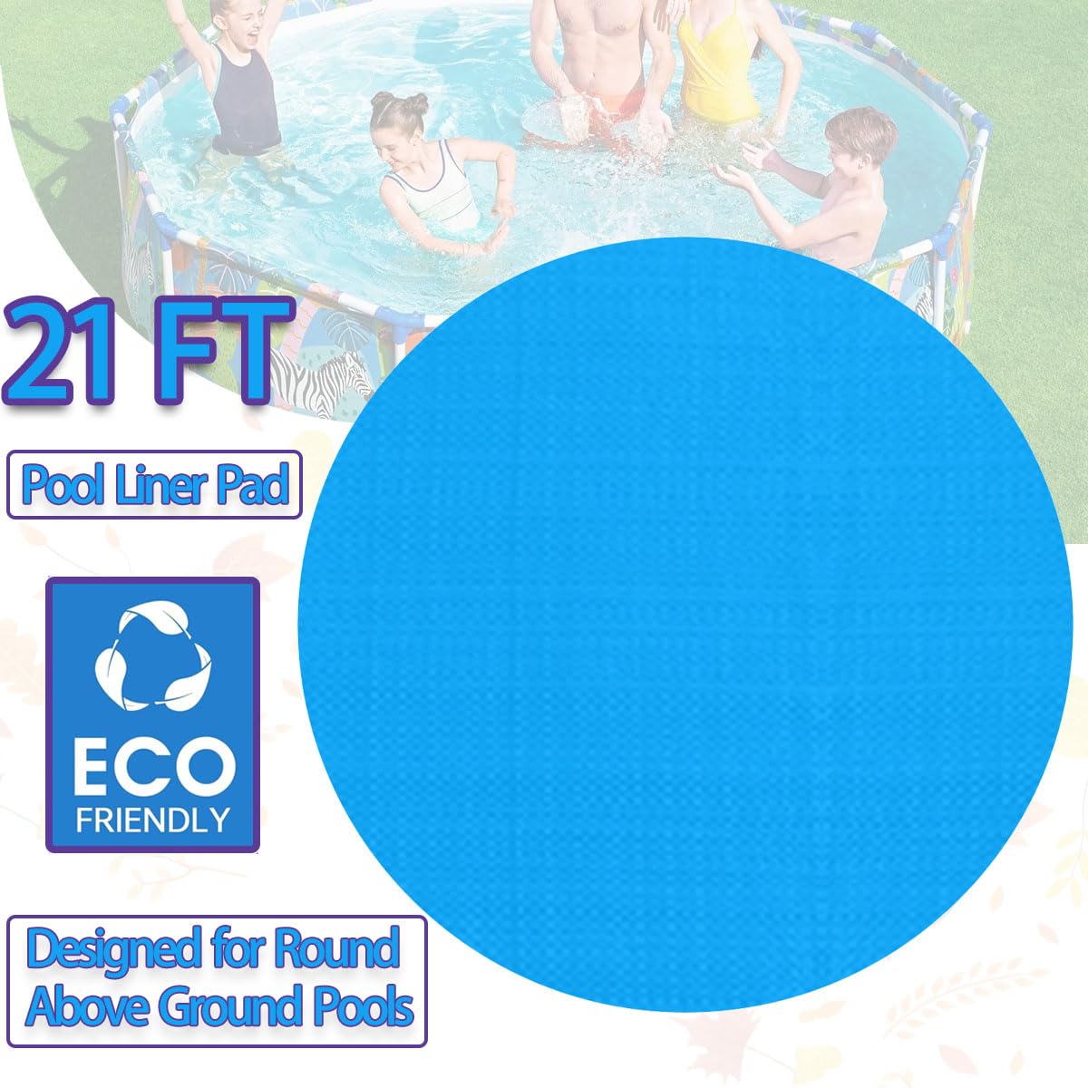 Ahpuhtan liner pad waterproof base shields against ground moisture for a cleaner pool setup.