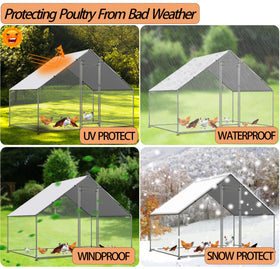 Ahpuhtan shade cloth for chicken coop doubles as sun protection for birds