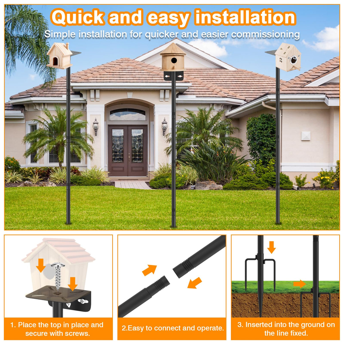 AHRLHR rustproof, durable pole designed for humid or rainy environments.