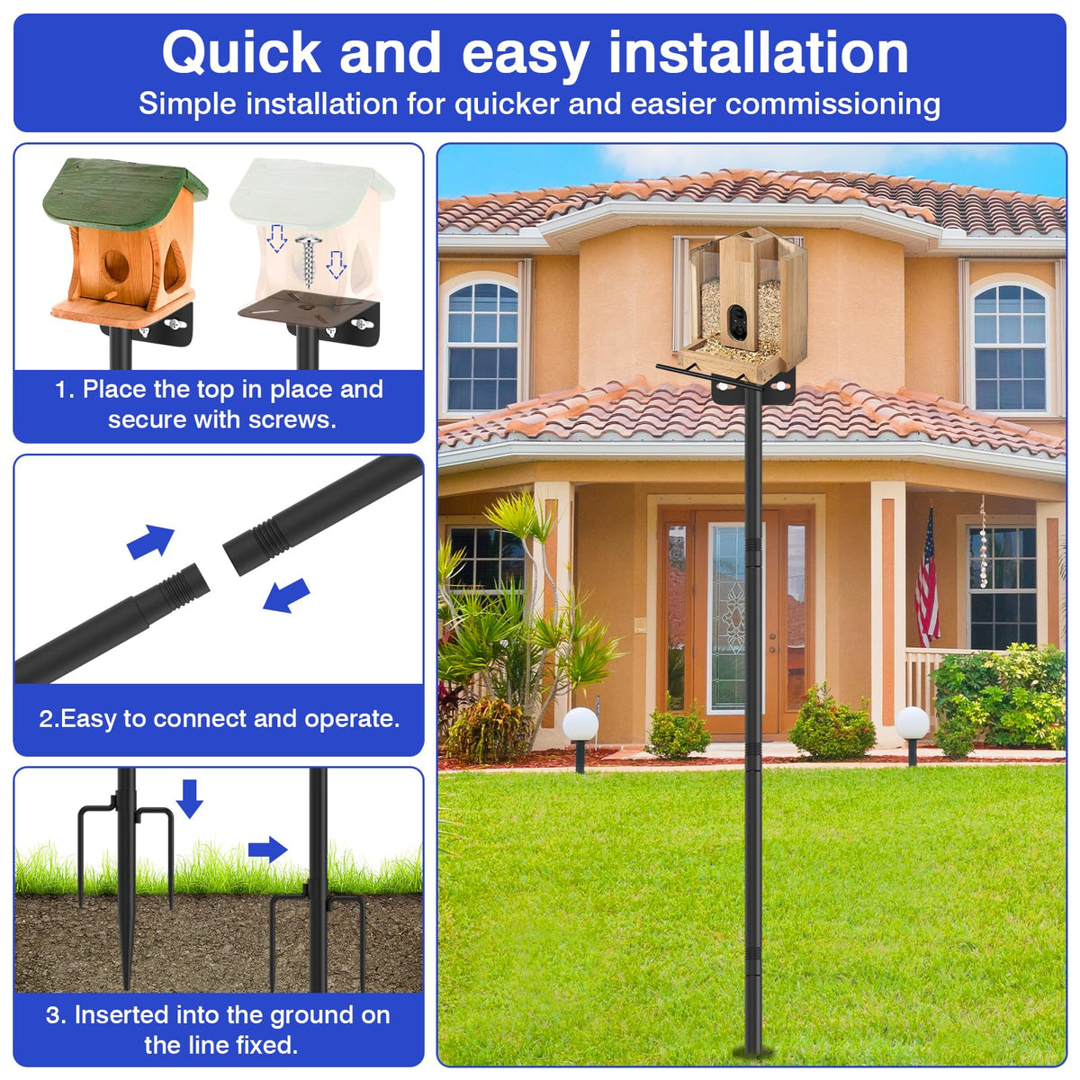 AHRLHR rustproof heavy-duty pole resists corrosion in humid and rainy environments
