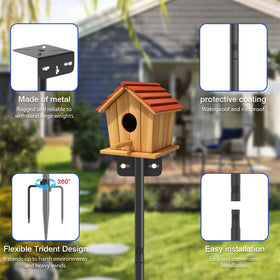 AHRLHR sturdy pole withstands wind and keeps feeders steady