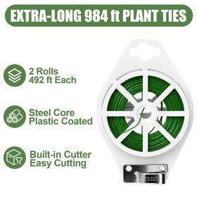 Ahrltim steel-core garden ties with plastic coating offer flexible, strong support