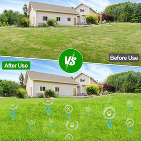 Ahxuvan aerator in garden setup demonstrates practical lawn care use.