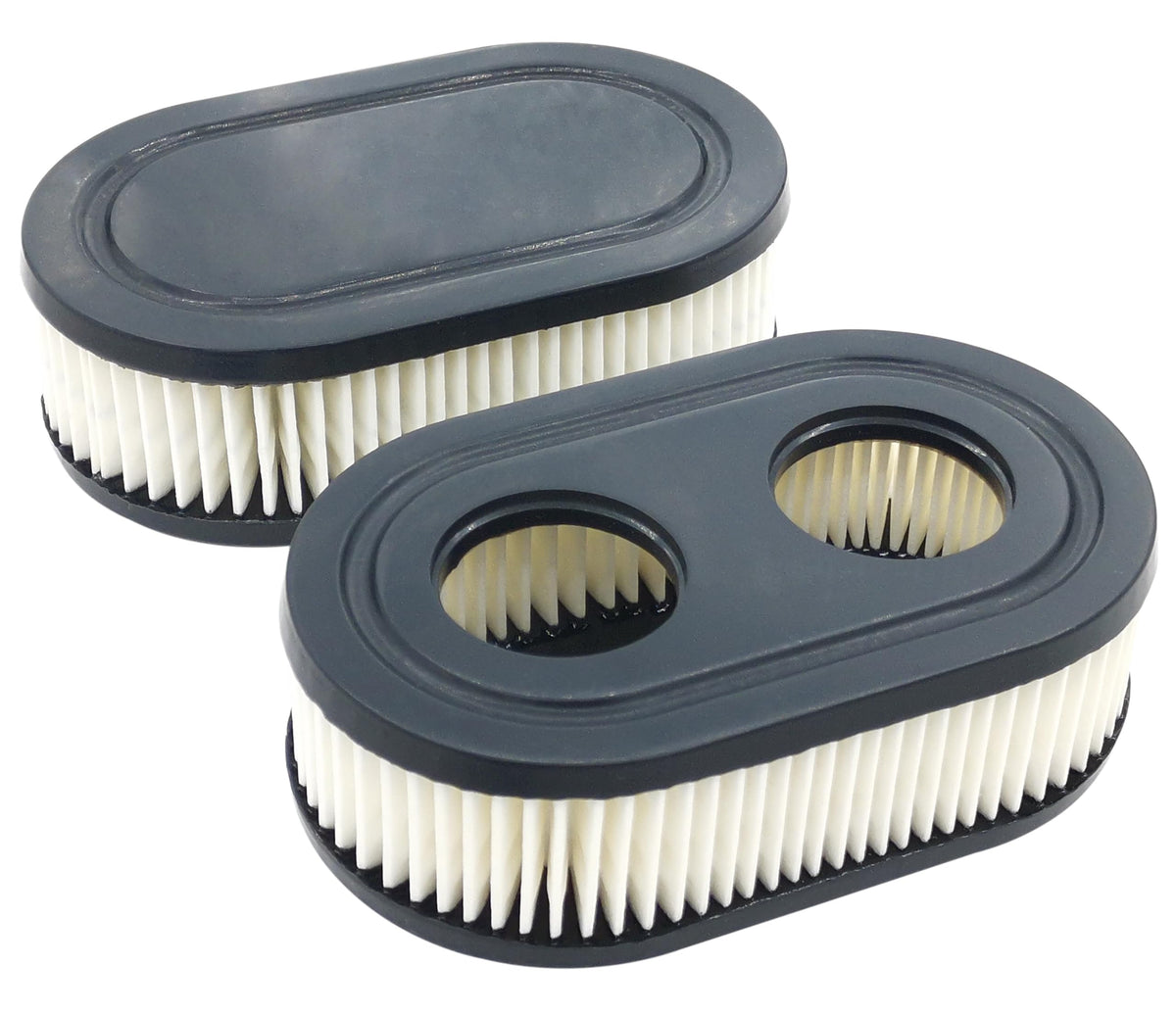 Packaging image showing two air filters and two pre-filters included.