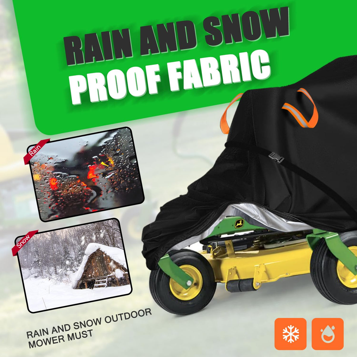 Aibiley zero-turn mower cover includes storage bag and extra straps