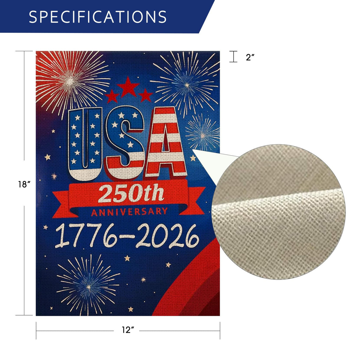 AIBOLYNE 12x18 inch flag fits standard garden flag holders for easy setup.