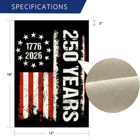 aibolyne 250 anniversary flag black background accentuates contrast for outdoor display