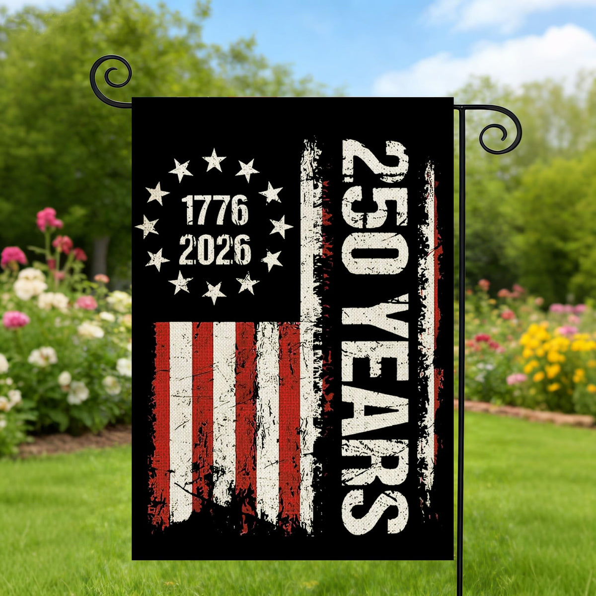 aibolyne 250 anniversary flag burlap texture highlights durable outdoor material