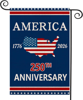 AIBOLYNE 250-year map flag outdoors with map motif for patriotic lawn decor.