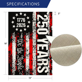 AIBOLYNE 250th anniversary flag burlap texture adds rustic garden charm
