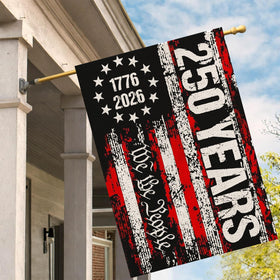 AIBOLYNE 250th anniversary flag back view ensures visibility from both sides