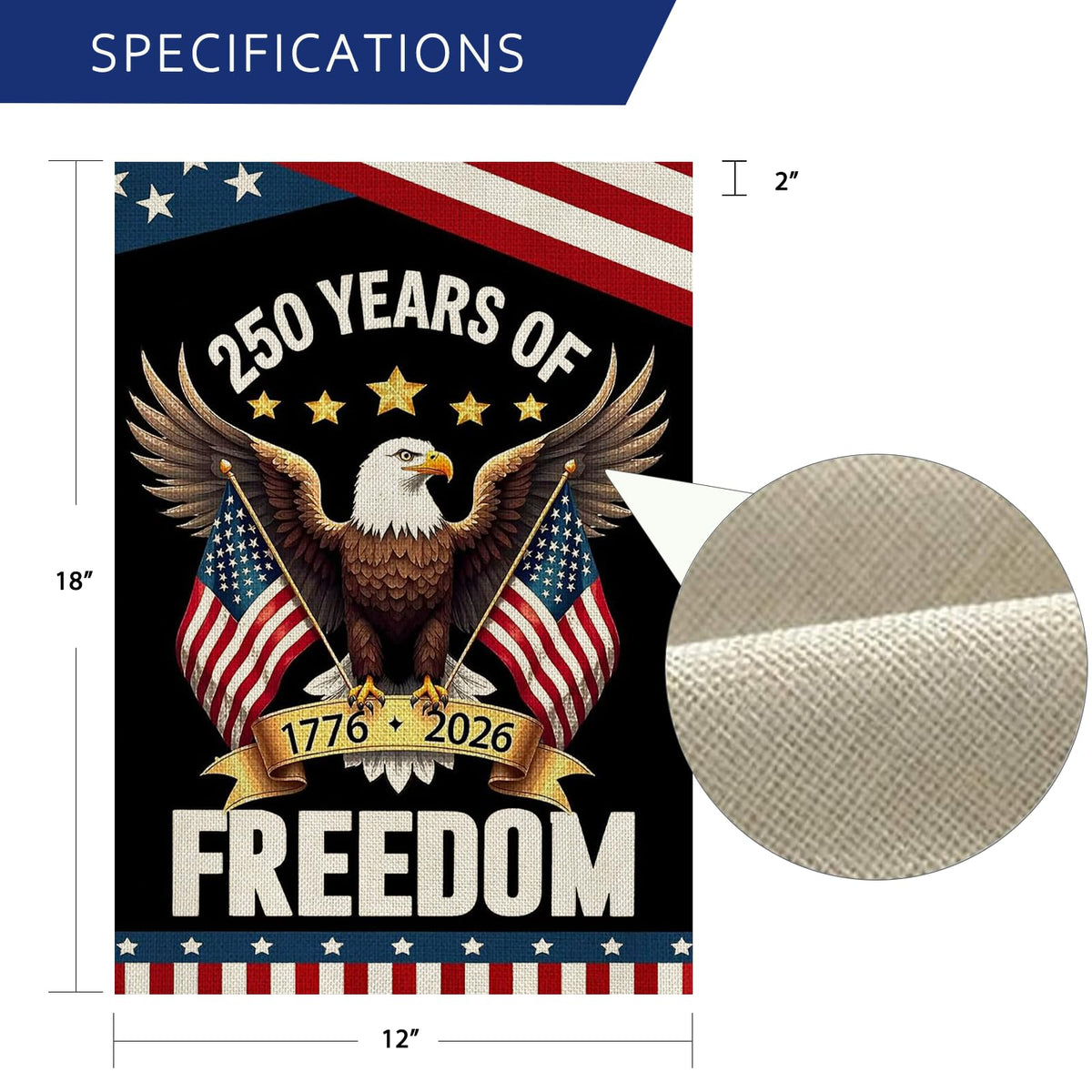 AIBOLYNE durable burlap withstands sun and wind while keeping colors vibrant.