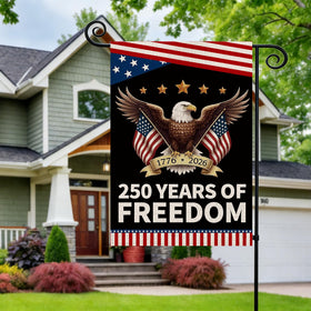 AIBOLYNE 250th anniversary USA flag with eagle design, back view for double-sided visibility.