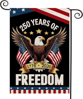 AIBOLYNE 250th Anniversary flag with eagle design, 12x18, ideal for outdoor patriotic display.