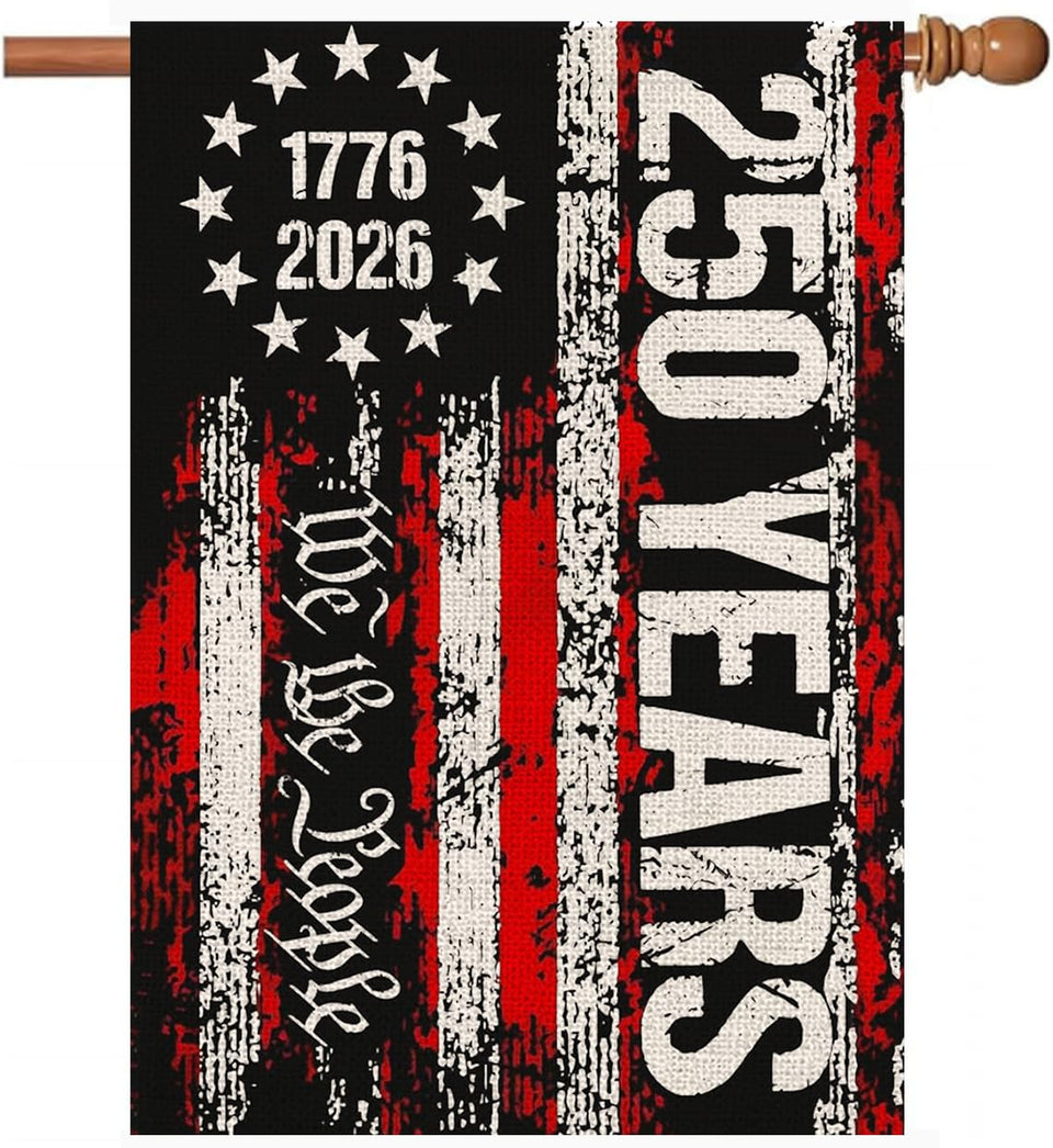 AIBOLYNE 250th anniversary flag front view for outdoor display