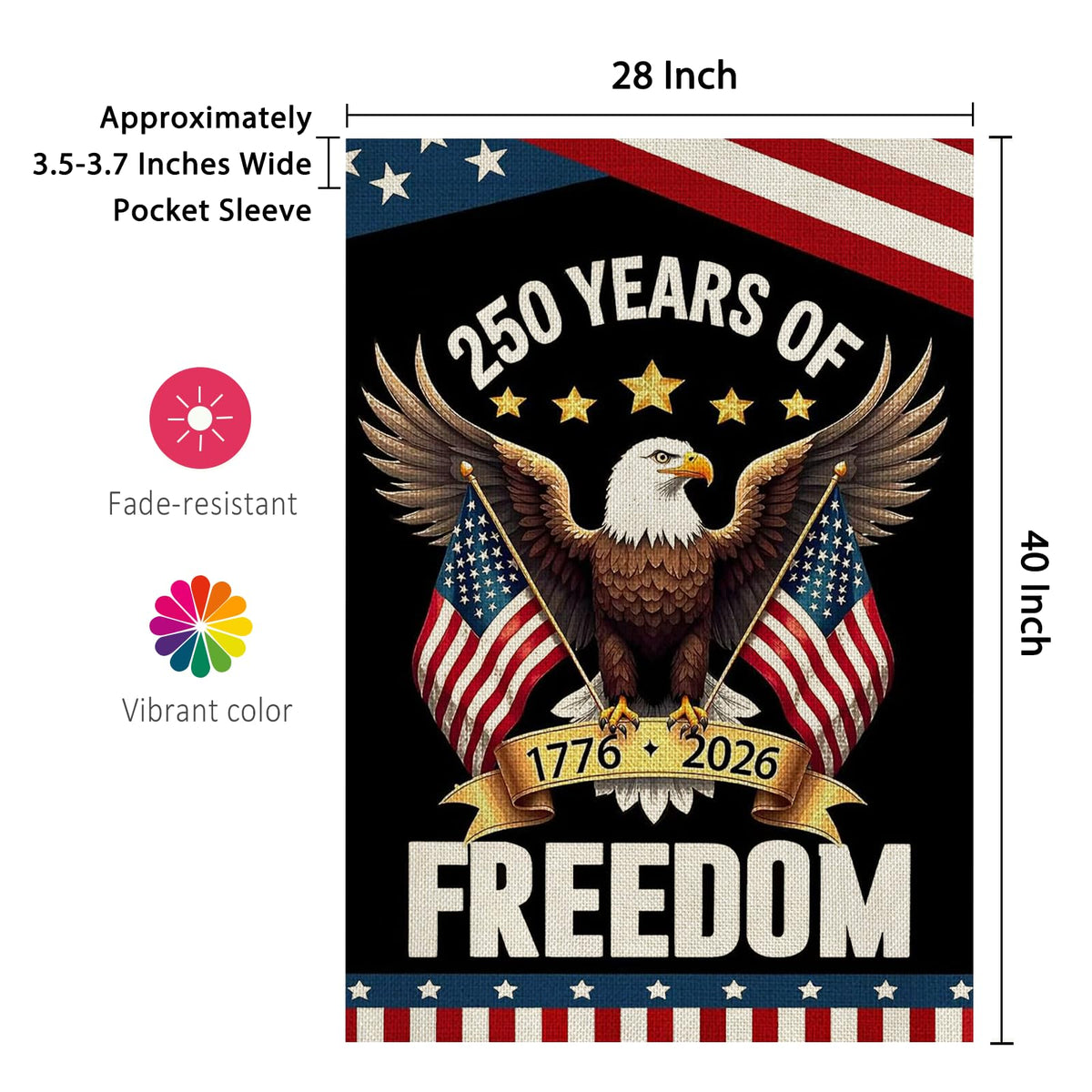 AIBOLYNE gold anniversary banner underscores commemorative milestones for outdoor decor.